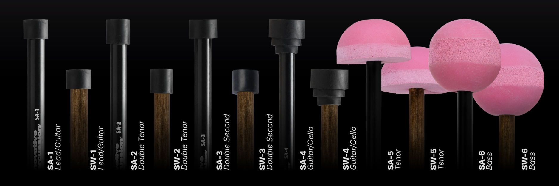 Range of Steelpan Mallets